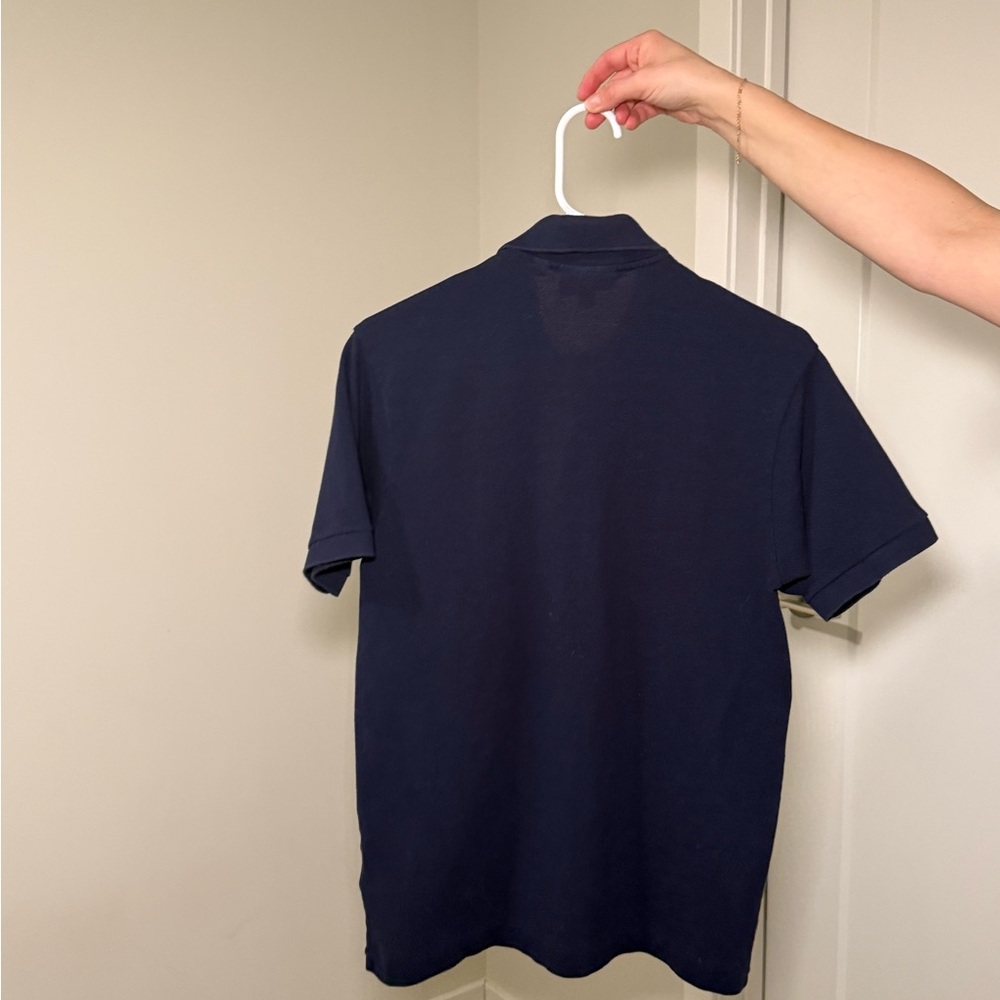 Lacoste Dark Blue Polo with Green Logo - Picture 3 of 5